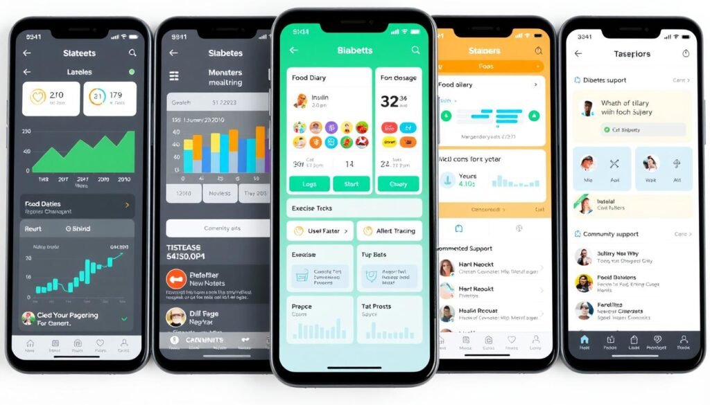 Diabetes management apps features