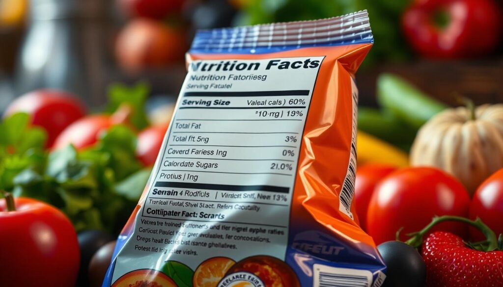 Nutrition facts panel