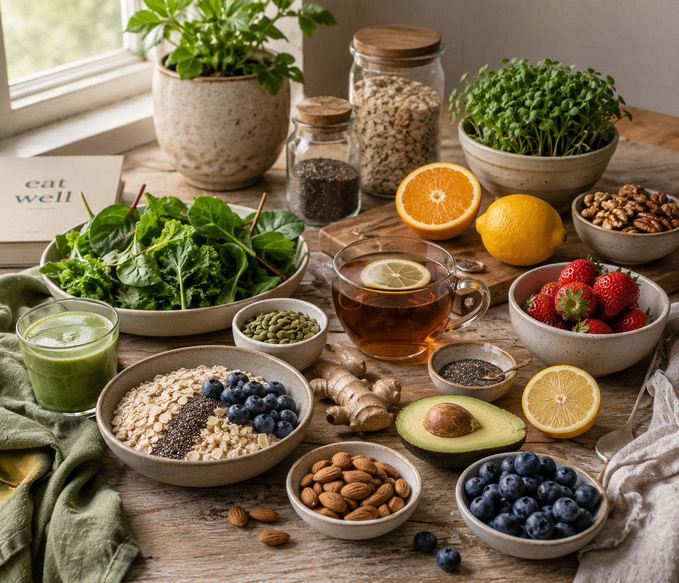 Superfoods for Health Bundle lifestyle mockup for calm healthy eating